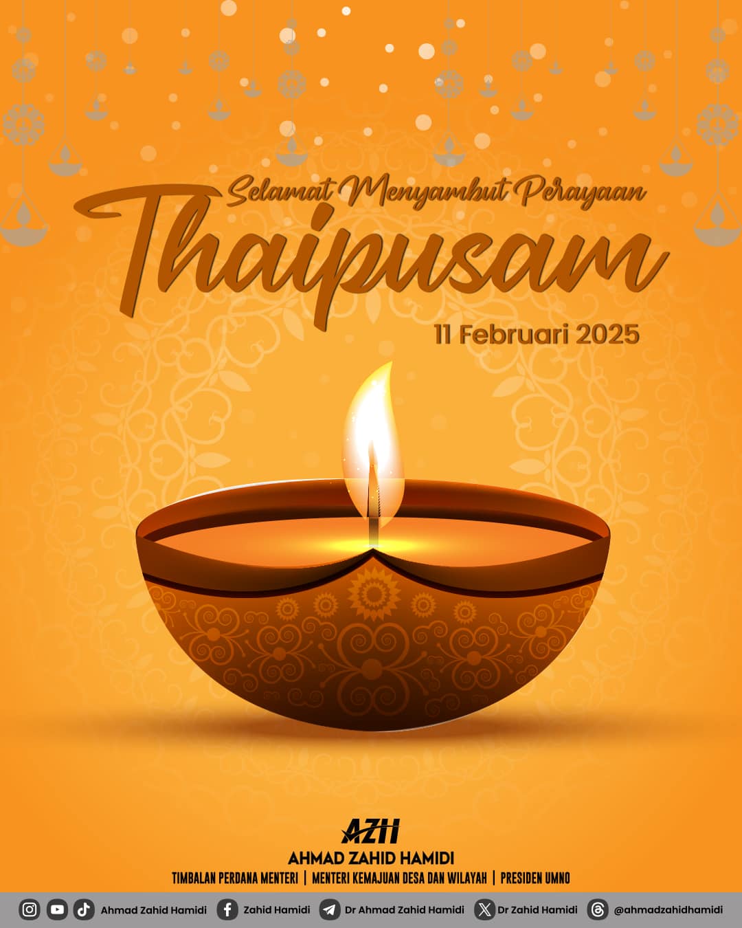 TPM Ucap Selamat Menyambut Thaipusam