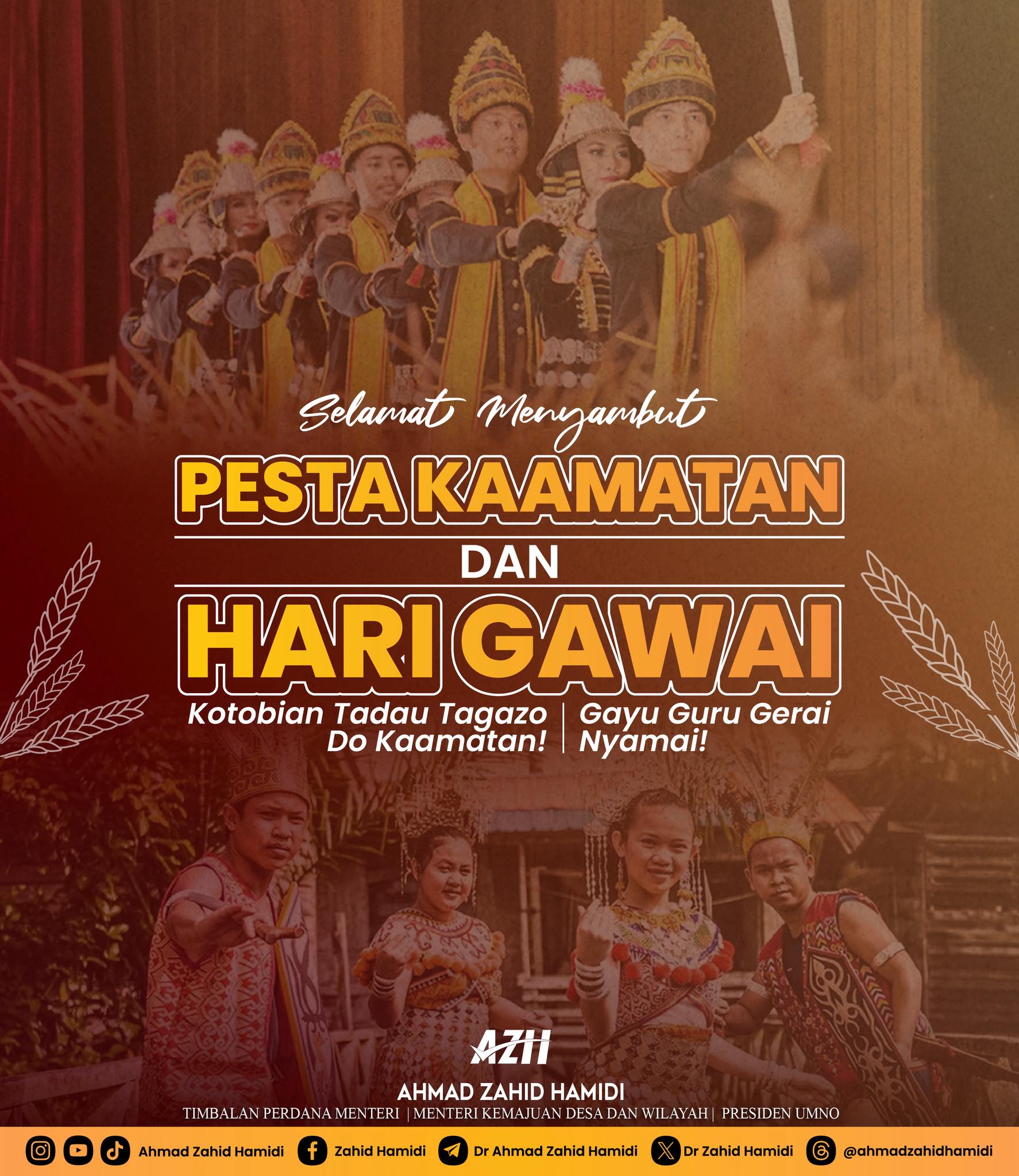 Pesta Kaamatan, Hari Gawai Cerminkan Kekayaan Tradisi Yang Bernilai – Zahid