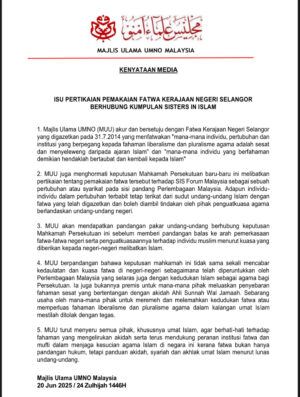 MMU Setuju Dengan Fatwa, Hormati Mahkamah Dan Teliti Bersama Pakar Perundangan