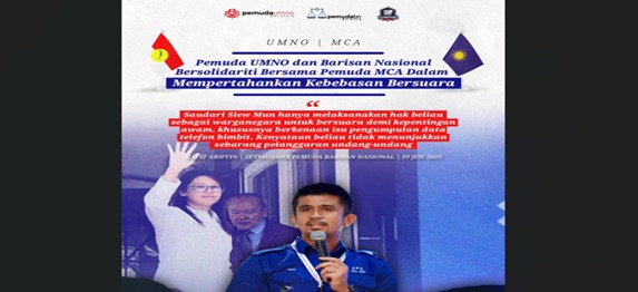 Pemuda UMNO Dan BN Bersolidariti Bersama MCA Pertahan Kebebasan Bersuara