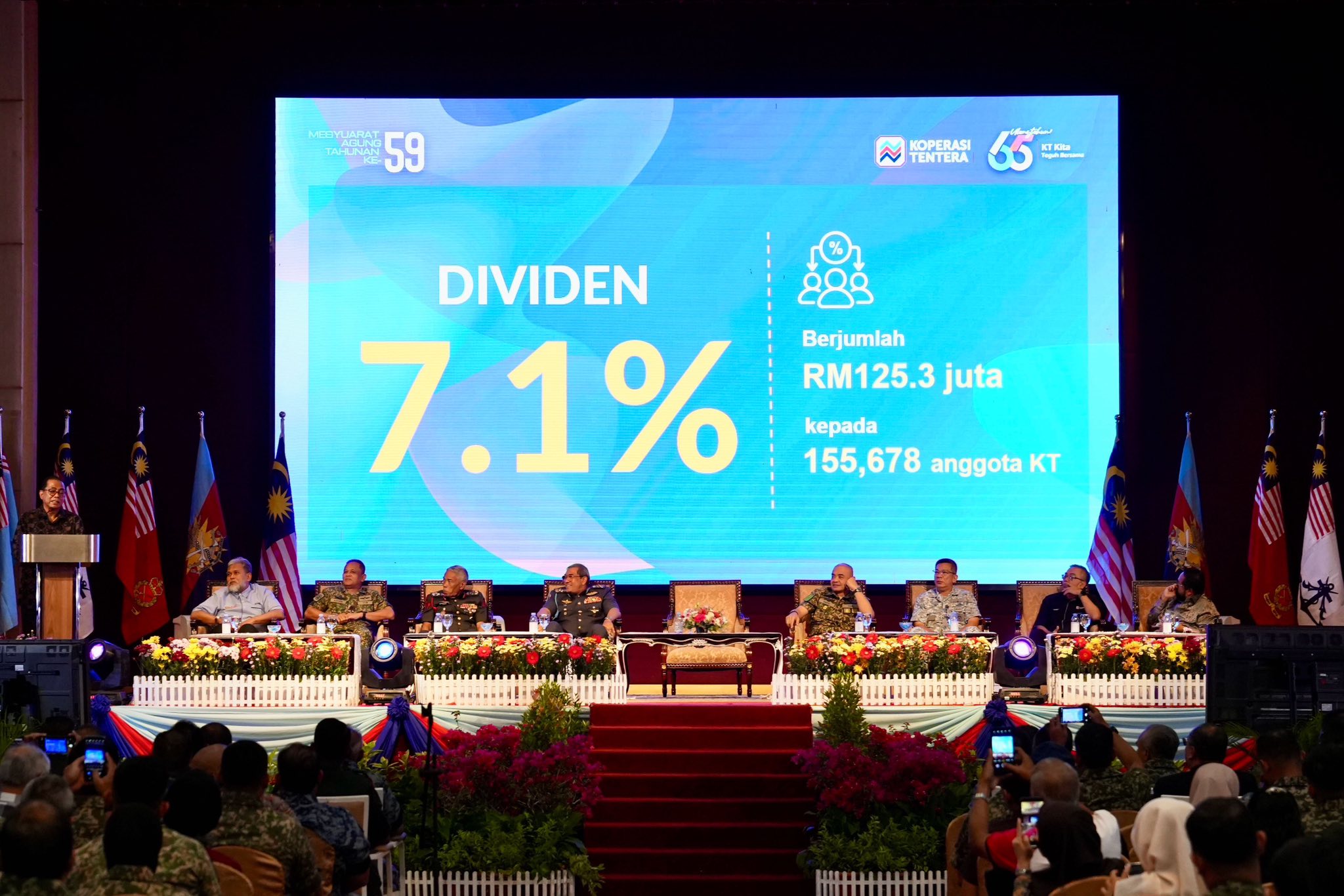 Koperasi Tentera Umum Dividen 7.1 Peratus