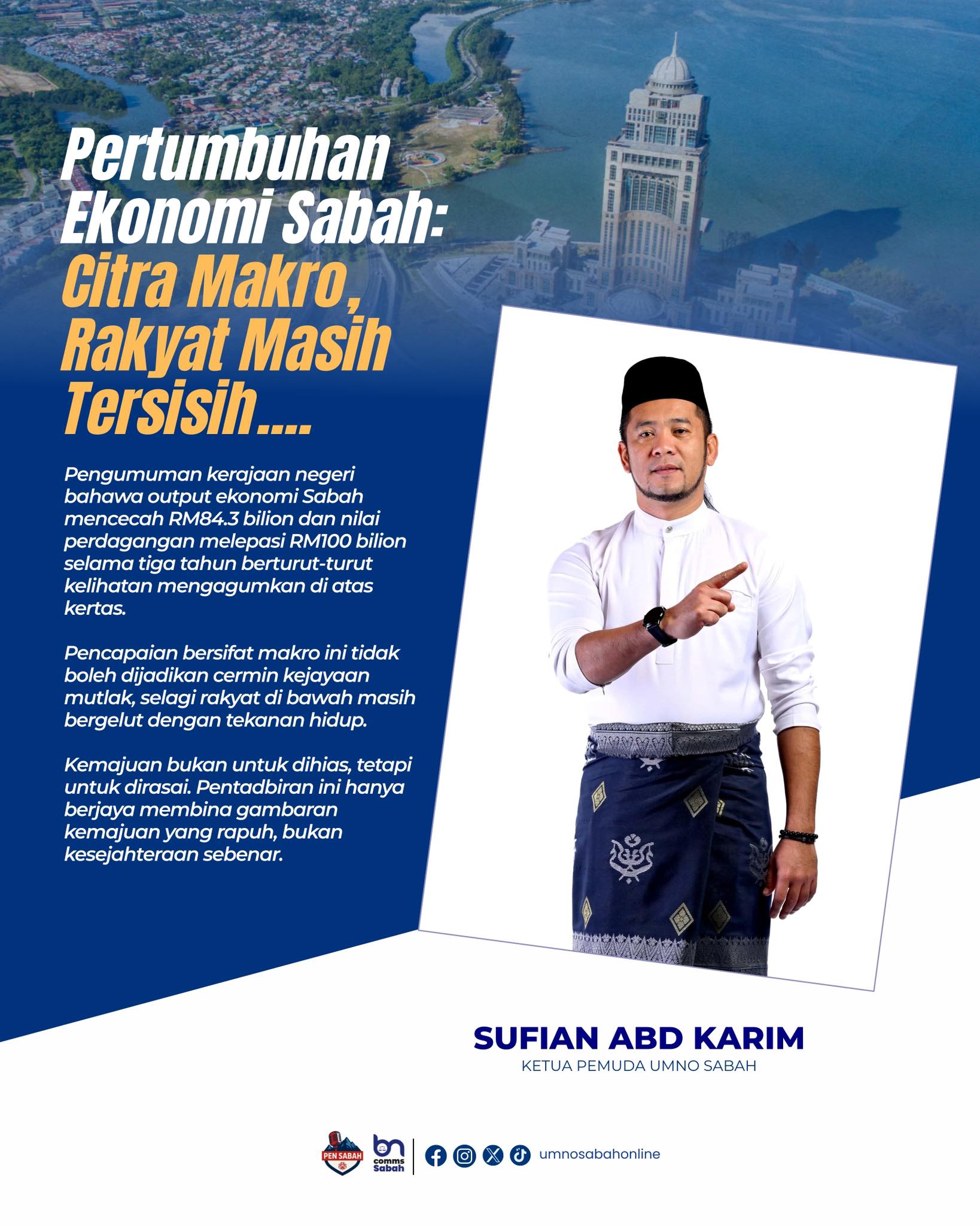 Pertumbuhan Ekonomi Sabah… Rakyat Masih Tersisih Di Sebalik Angka Maju