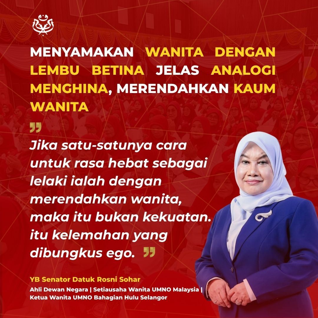 Kenyataan Hina Wanita: Rosni Sohar Kecam Tindakan Pemimpin Muda Pas