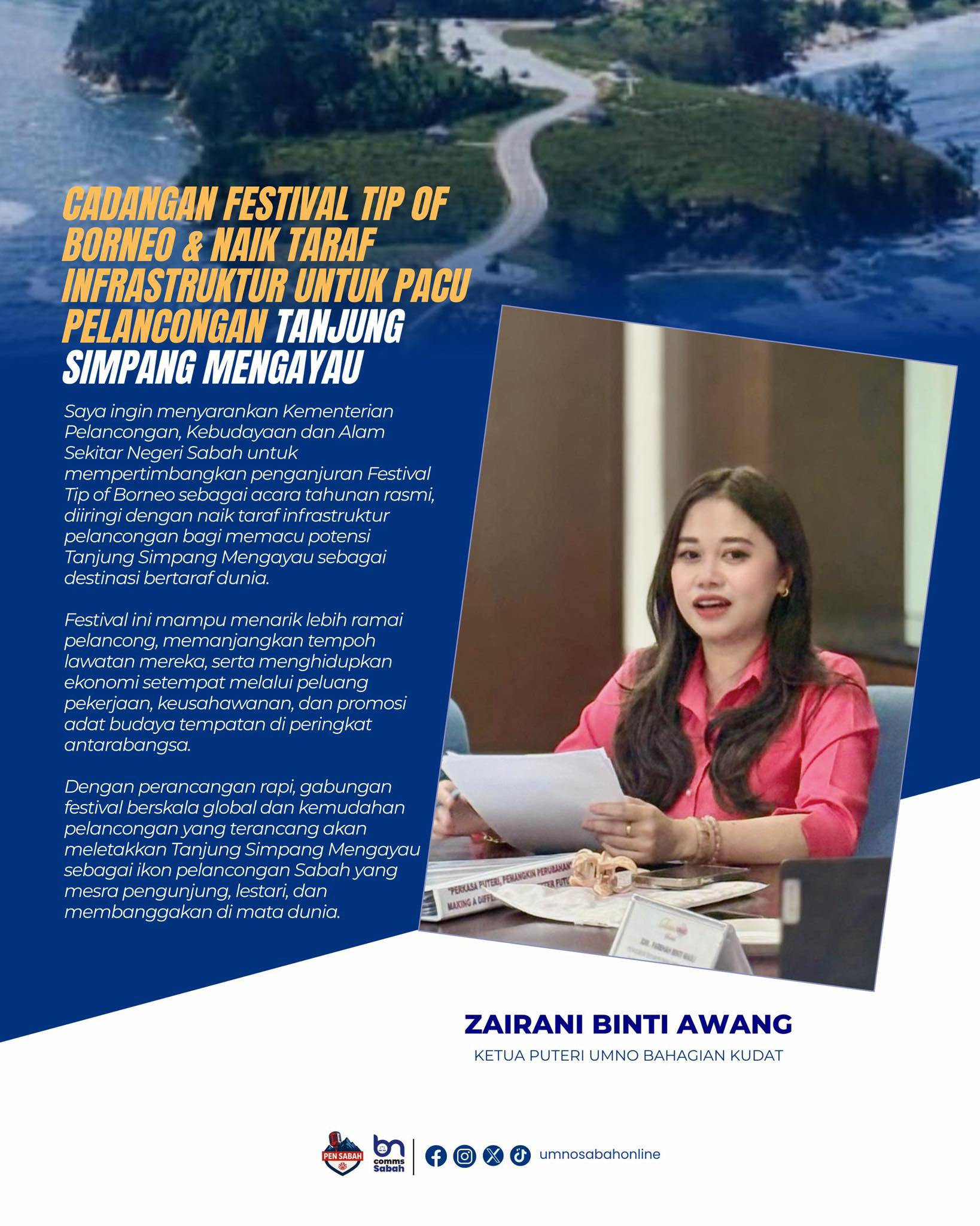 Festival Tip Of Borneo, Naik Taraf Infrastruktur Pacu Pelancongan Tanjung Simpang Mengayau – Zairani