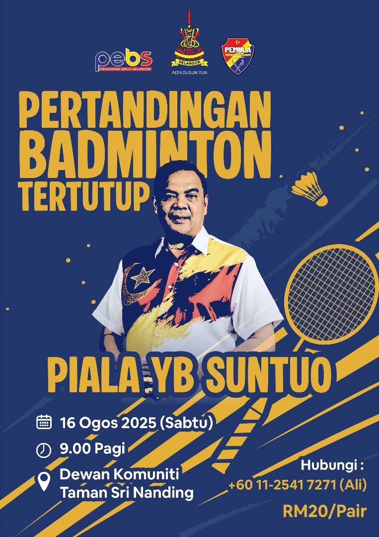 Badminton Tertutup ‘Piala YB Suntuo’ Eratkan Hubungan ADUN Dan Komuniti