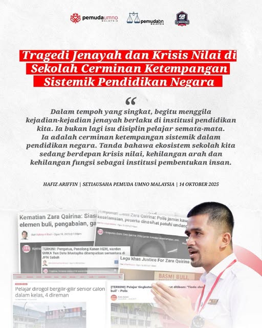 Tragedi Jenayah & Krisis Nilai Di Sekolah: Cerminan Ketempangan Sistemik Pendidikan Negara