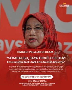 Insiden Pelajar Ditikam Maut: Keselamatan Anak-Anak Kita Tanggungjawab Bersama – Rosni