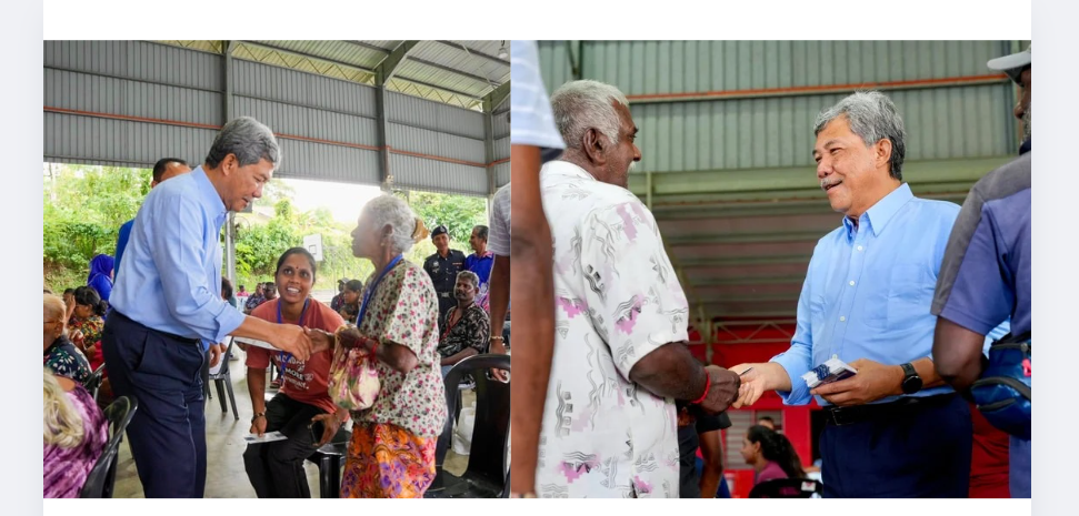 Mohamad Hasan Santuni Komuniti India Rembau Sempena Deepavali