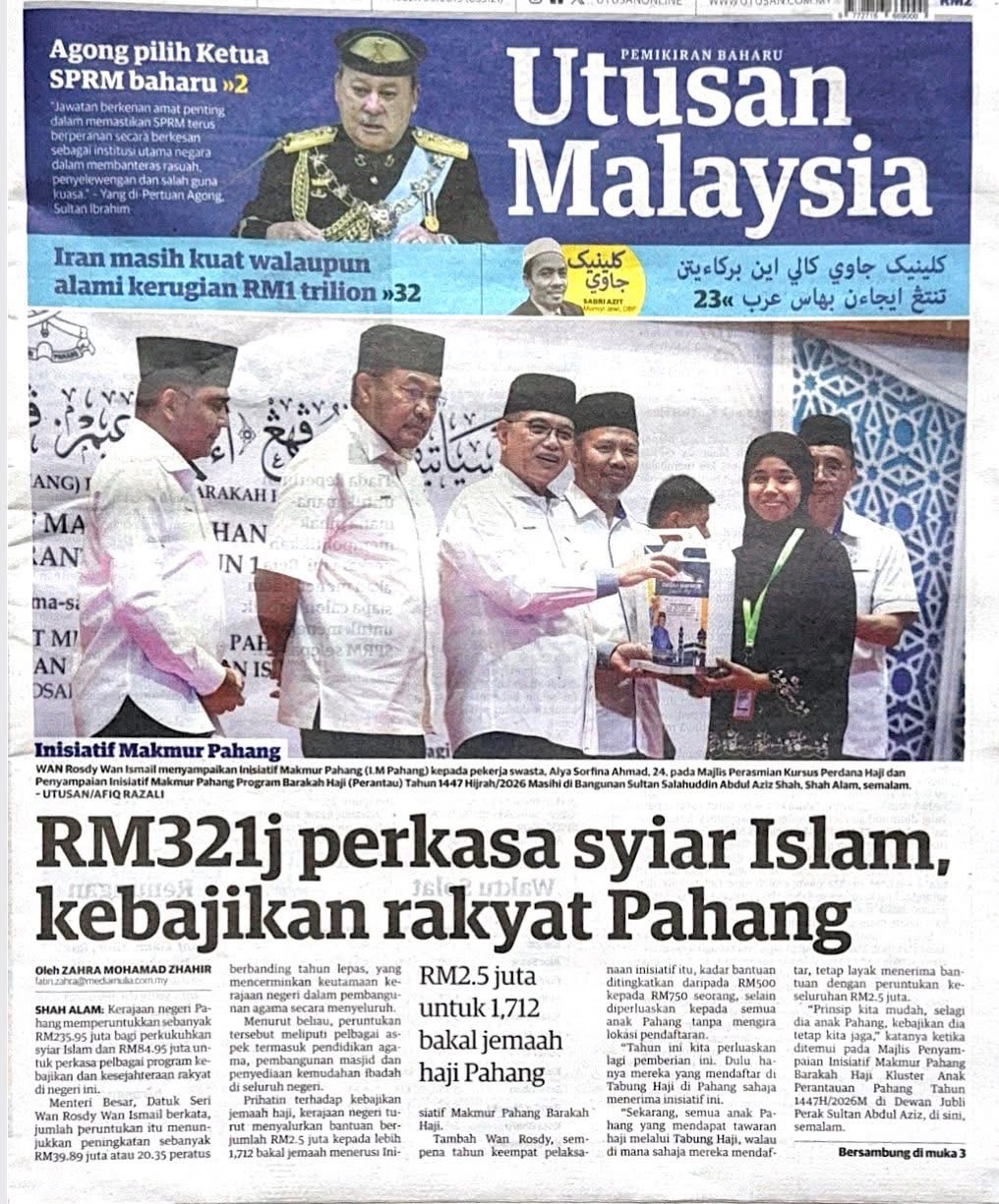 Pendekatan Makmur Pahang Berteraskan Nilai Islam – Mohd Sharkar