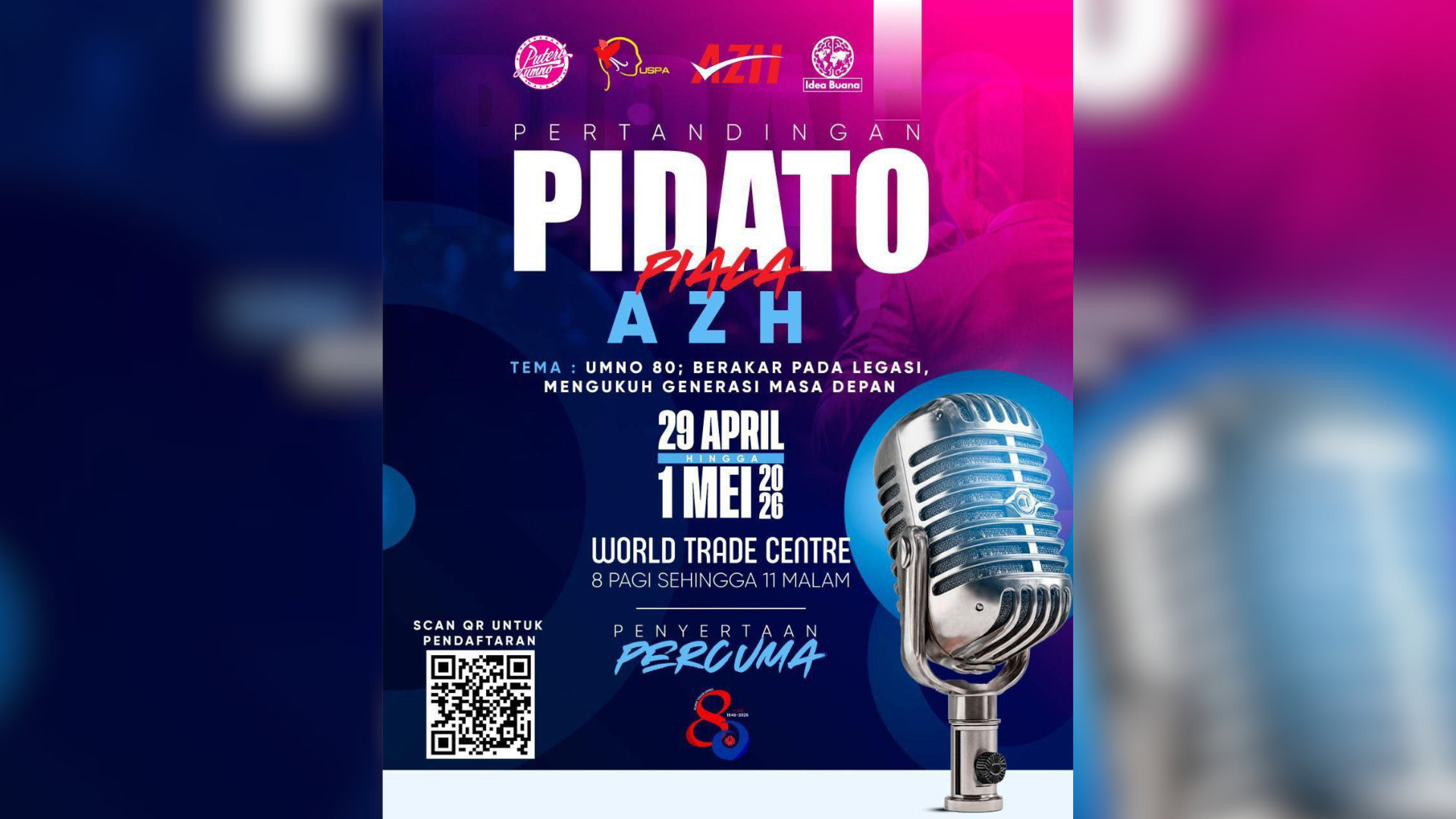 Menjelang Ulang Tahun UMNO Ke-80: Pertandingan Pidato Piala AZH Bermula