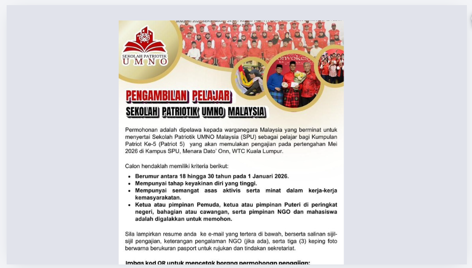 SPU Buka Pengambilan Pelajar Baharu, Perkukuh Barisan Pemimpin Pelapis