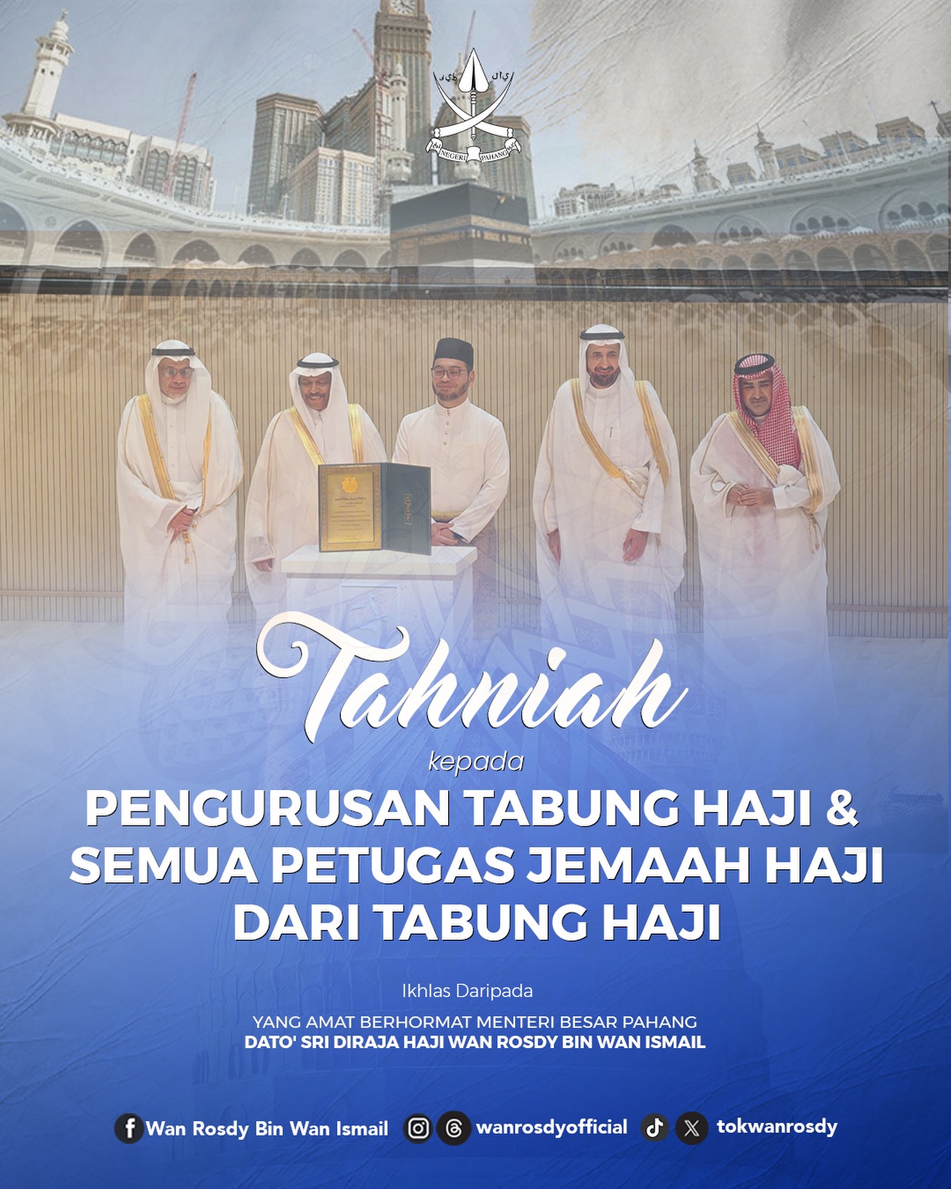 Tahniah Tabung Haji, Pengiktirafan Dunia Hasil Kerja Cemerlang – Wan Rosdy