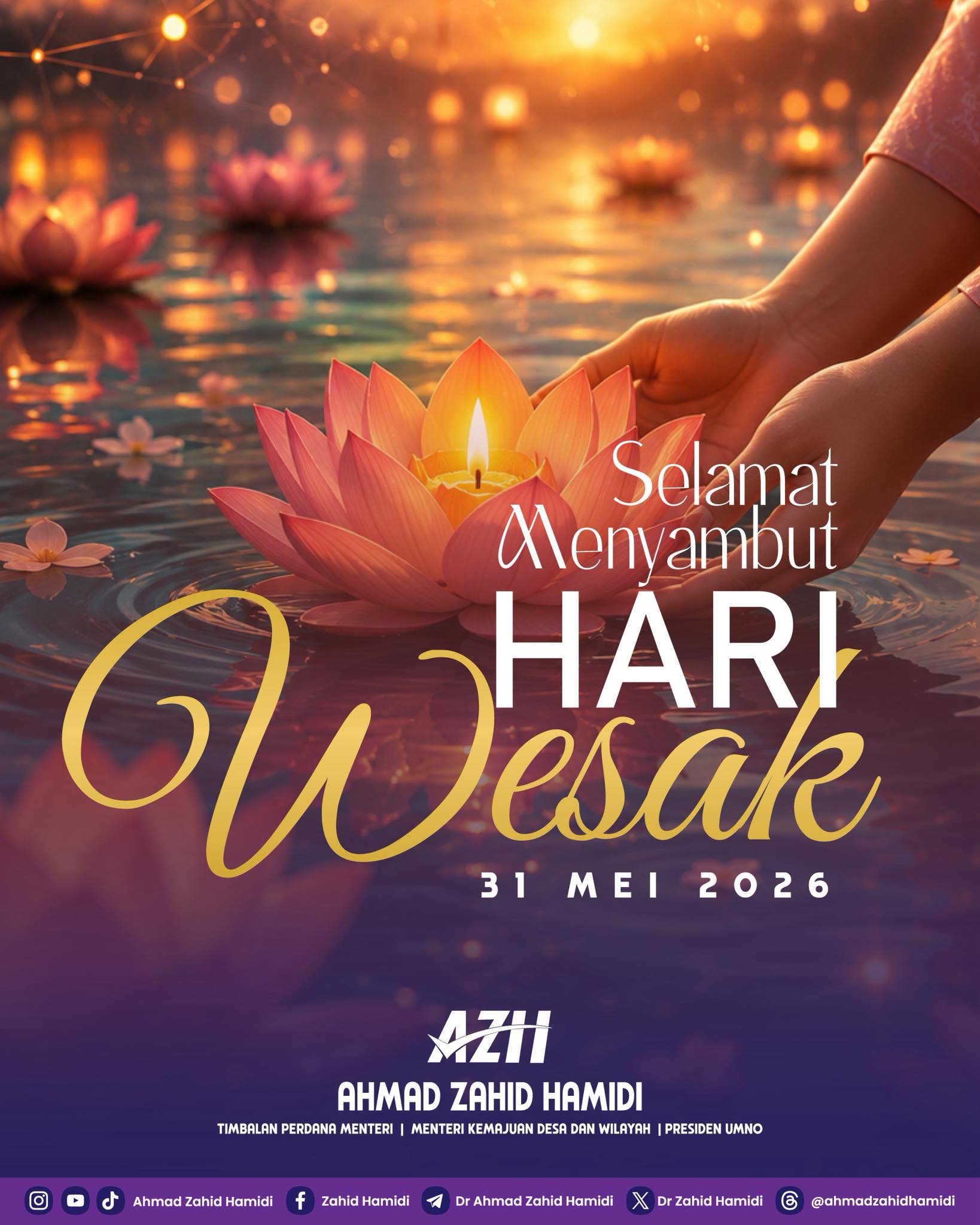 Ahmad Zahid Ucap Selamat Hari Wesak, Seru Rakyat Terus Pelihara Keharmonian