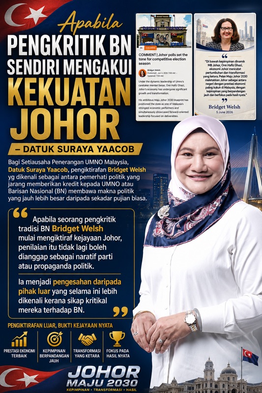 Apabila Pengkritik BN Sendiri Mengakui Kekuatan Johor – Suraya